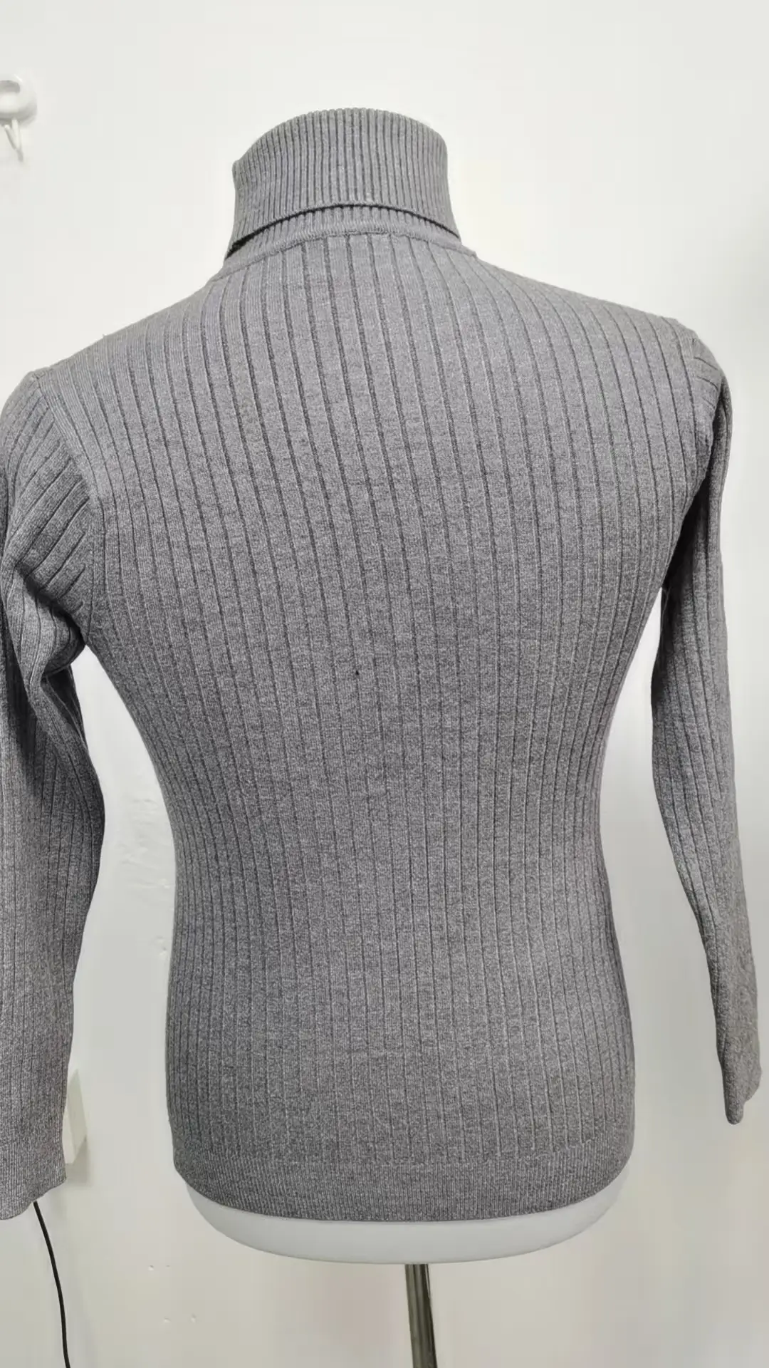 Men's Purple Turtleneck Pullover Sweater Autumn Slim Fit — feature 15