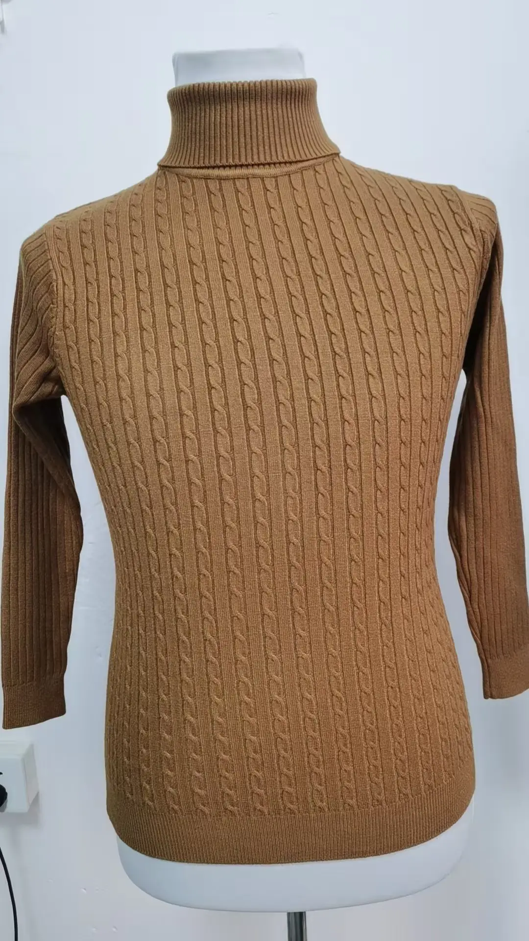 Men's Purple Turtleneck Pullover Sweater Autumn Slim Fit — feature 19
