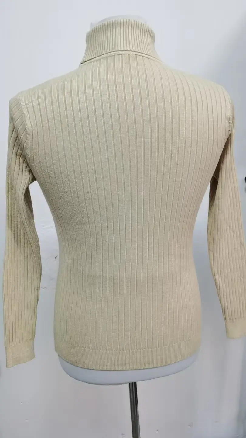 Men's Purple Turtleneck Pullover Sweater Autumn Slim Fit — feature 23