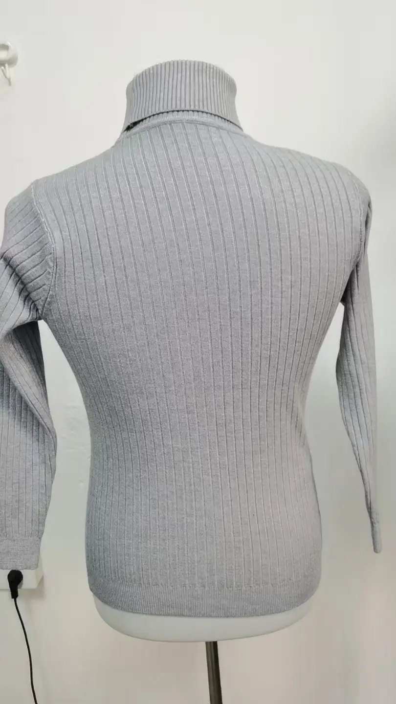 Men's Purple Turtleneck Pullover Sweater Autumn Slim Fit — feature 29