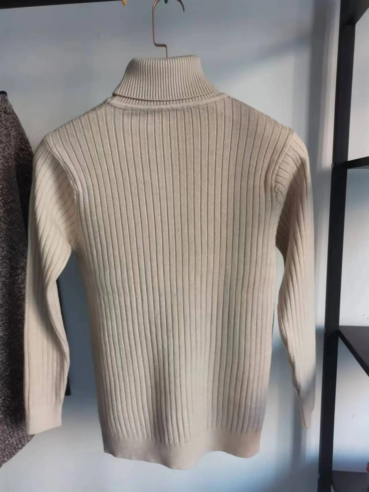 Men's Purple Turtleneck Pullover Sweater Autumn Slim Fit — feature 32