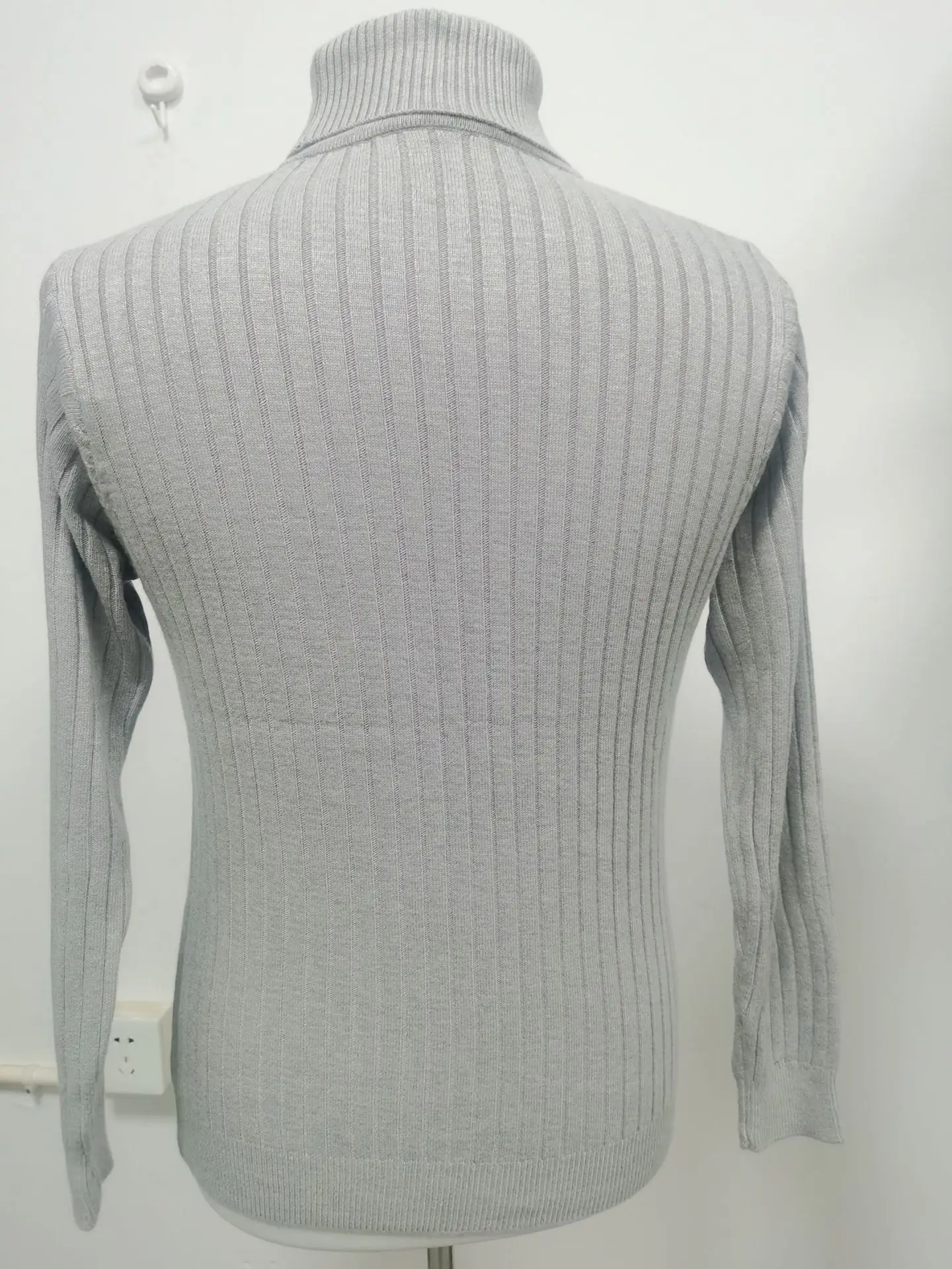 Men's Purple Turtleneck Pullover Sweater Autumn Slim Fit — feature 41