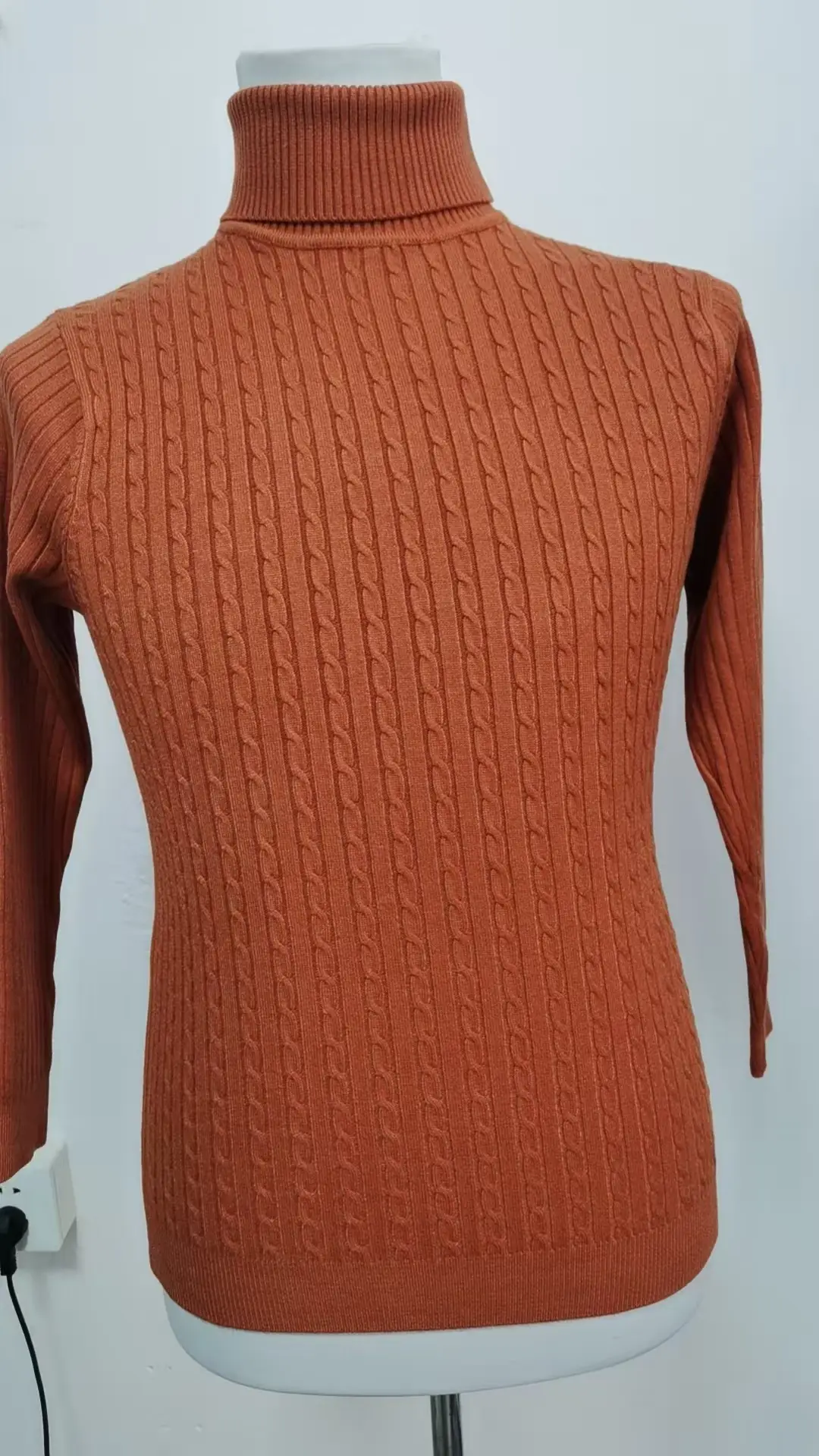 Men's Purple Turtleneck Pullover Sweater Autumn Slim Fit — feature 5