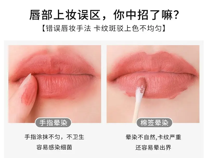 Silicone Lip Brush with Cover Q Soft Small Portable Round Head Fingertip Lipstick Blending Concealer Brush Mini Novice Makeup Brush — feature 2