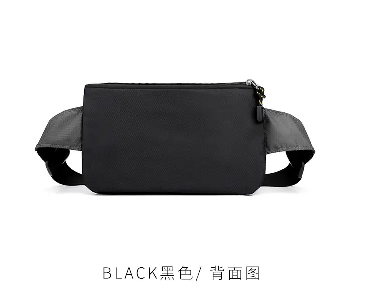 Men's Black Fanny Bag with Zipper Closure — feature 24