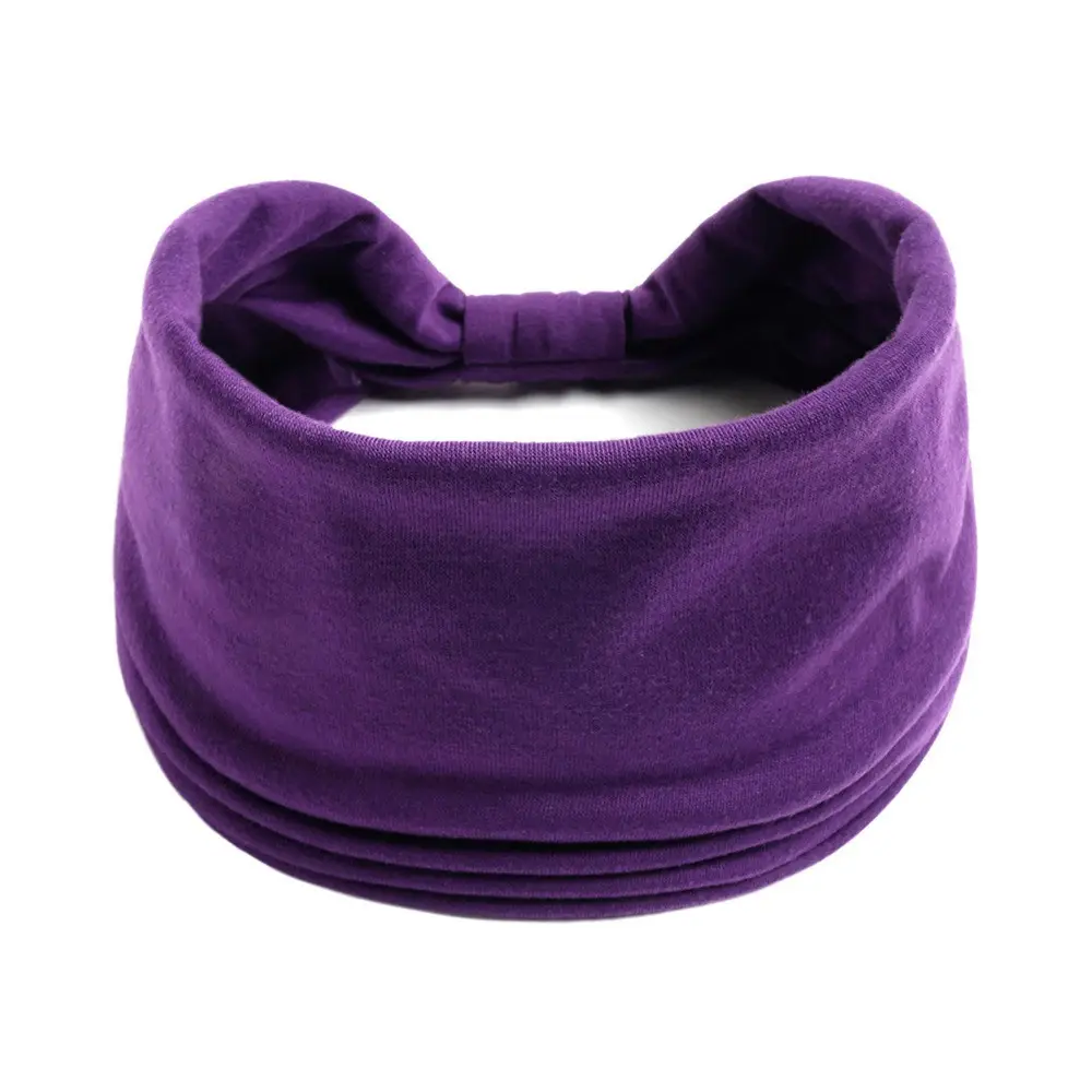 Blue Elastic Hair Band for Men Women Sports Yoga Running