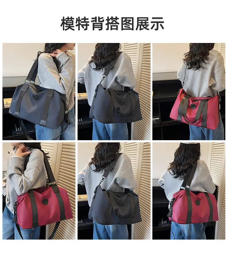 Large Capacity Yoga Bag Red Black Shoulder Handbag — feature 14