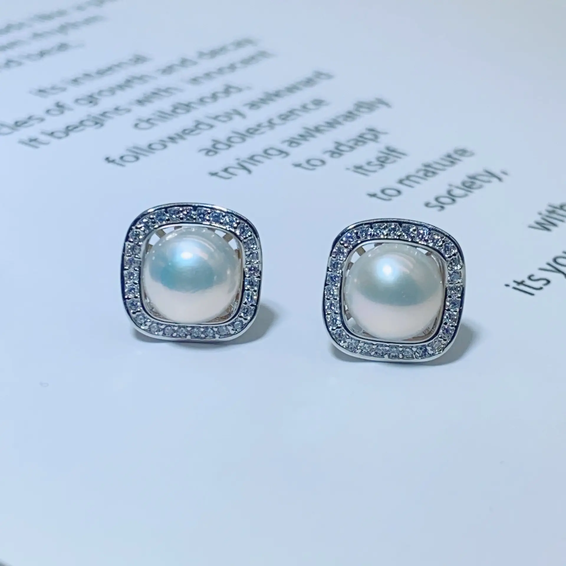Pearl & Diamond Stud Earrings Set for Women — feature 11