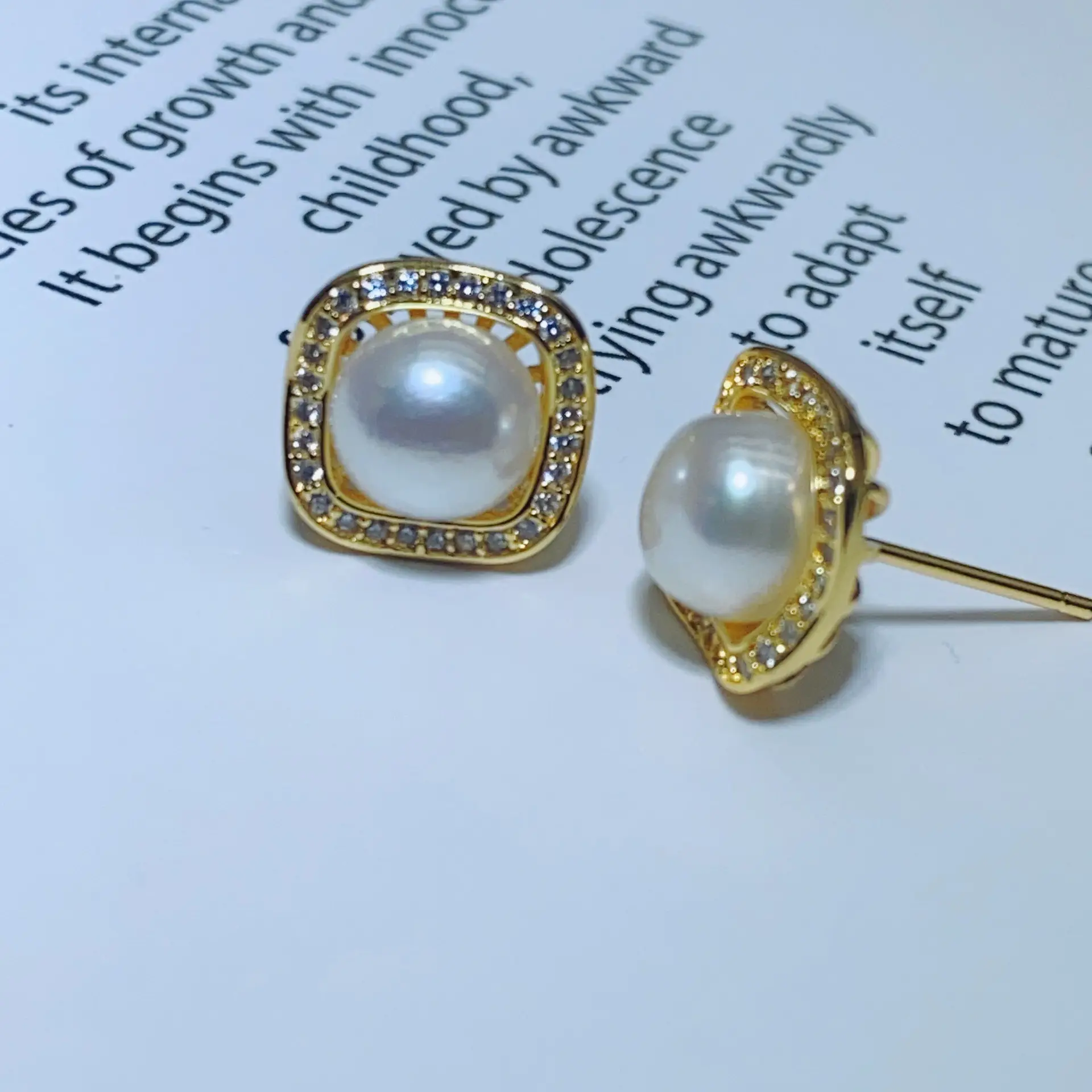 Pearl & Diamond Stud Earrings Set for Women — feature 12