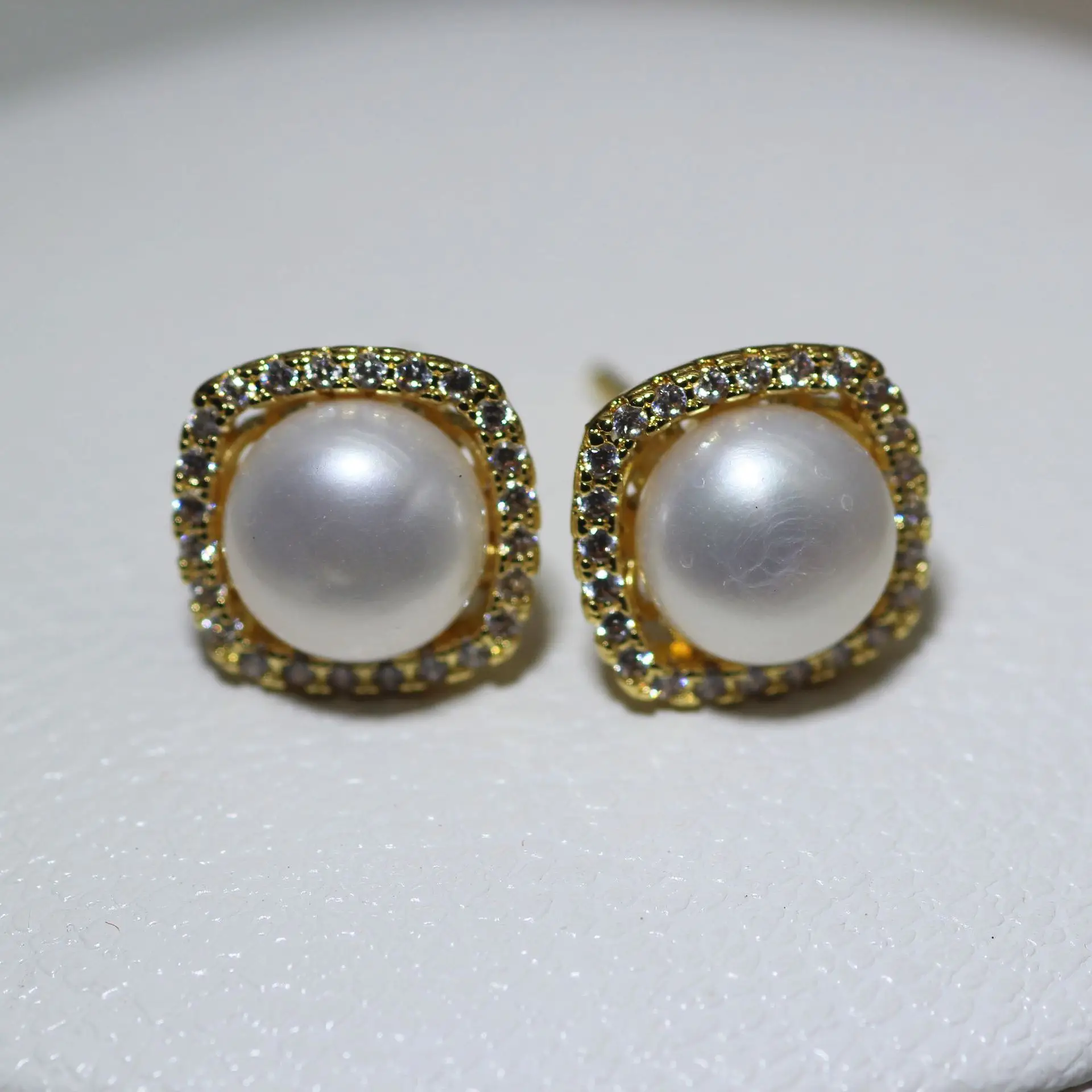 Pearl & Diamond Stud Earrings Set for Women — feature 19