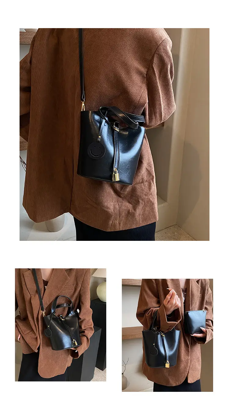 Women's Brown Leather Shoulder Bag 2023 Retro Style — feature 17