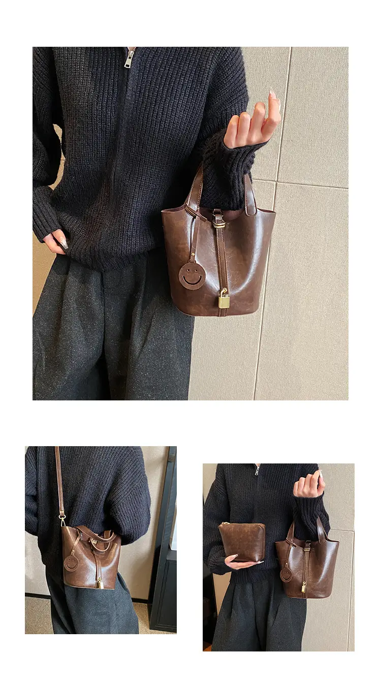 Women's Brown Leather Shoulder Bag 2023 Retro Style — feature 18