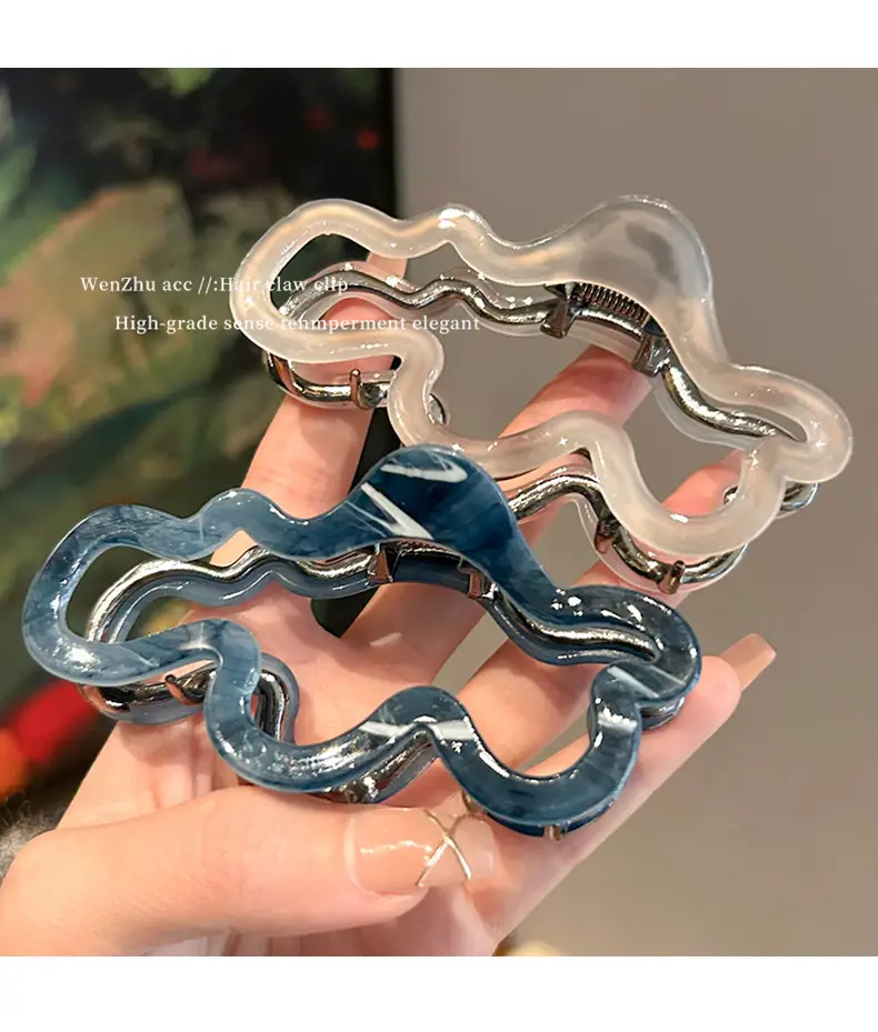 Acetate Bow Hairpin Women Large Cross Clip Shark Clip — feature 6