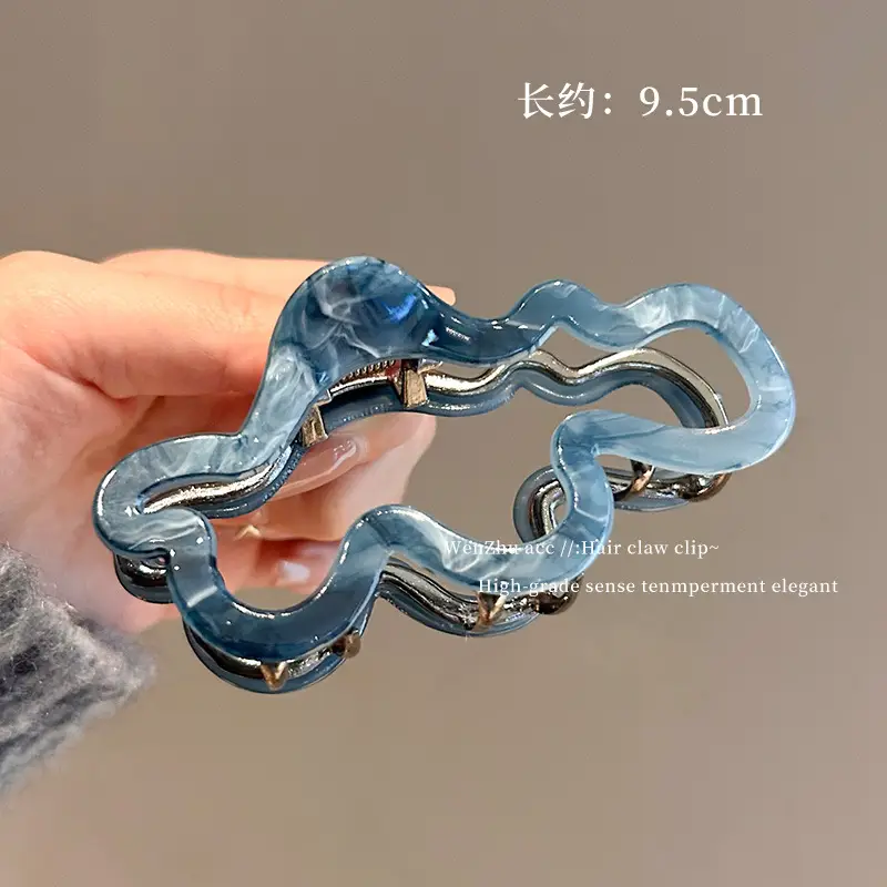 Acetate Bow Hairpin Women Large Cross Clip Shark Clip