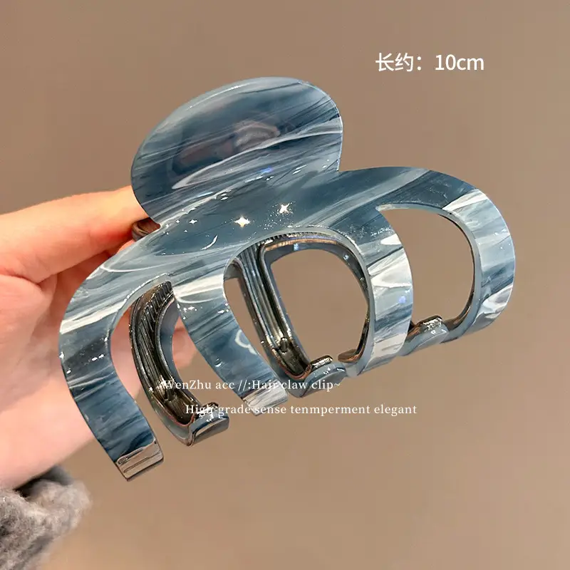 Acetate Bow Hairpin Women Large Cross Clip Shark Clip