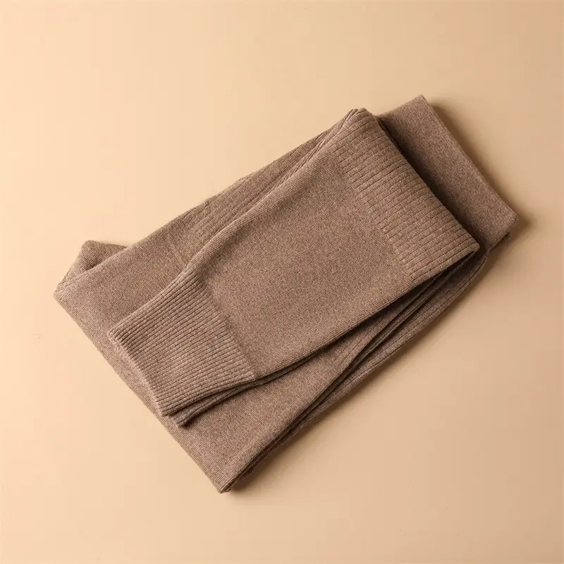 Winter pure wool thickened wool pants men's and women's same warm loose plus size high waist outer wear bottoming pants comfortable
