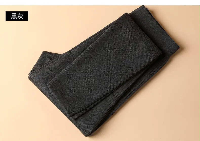 Winter pure wool thickened wool pants men's and women's same warm loose plus size high waist outer wear bottoming pants comfortable — feature 18