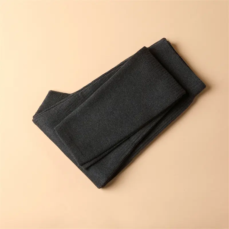 Winter pure wool thickened wool pants men's and women's same warm loose plus size high waist outer wear bottoming pants comfortable