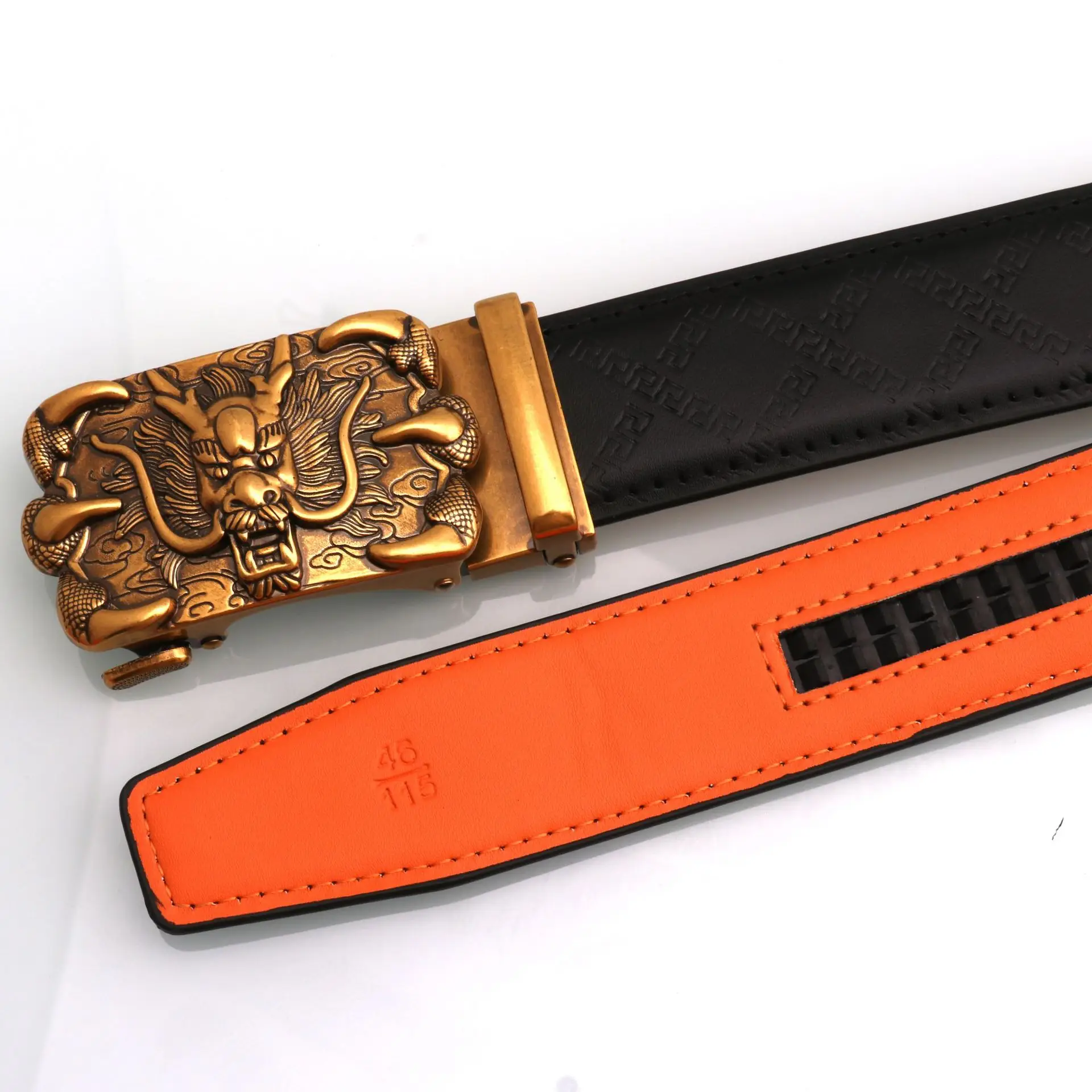 Hongsheng Gold Dragon Buckle Belt for Men — feature 8