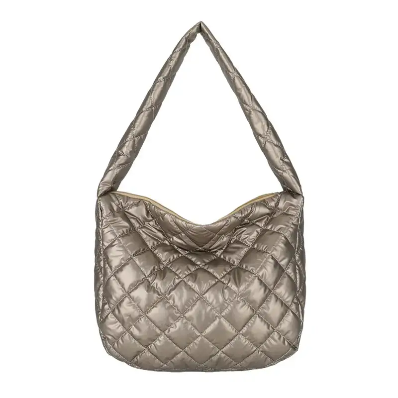 Gold Plated Quilted Shoulder Messenger Bag for Women - Image 8