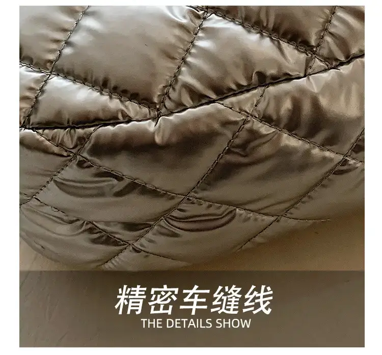 Gold Plated Quilted Shoulder Messenger Bag for Women — feature 10