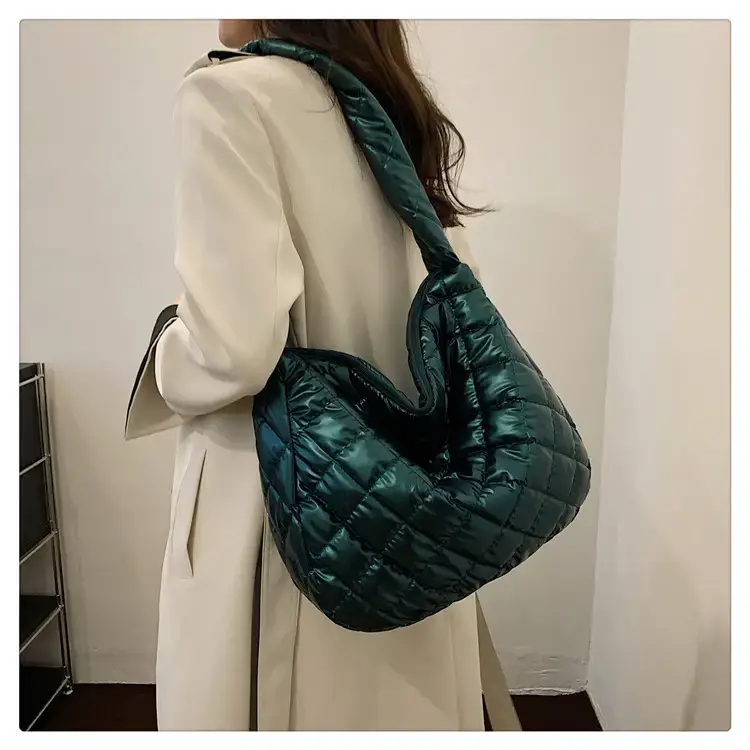 Gold Plated Quilted Shoulder Messenger Bag for Women — feature 26