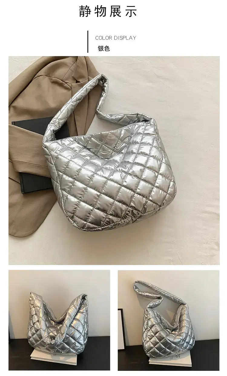 Gold Plated Quilted Shoulder Messenger Bag for Women — feature 31