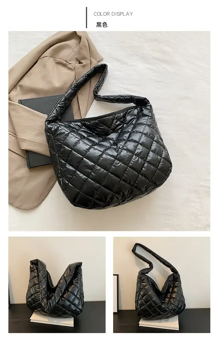 Gold Plated Quilted Shoulder Messenger Bag for Women — feature 34