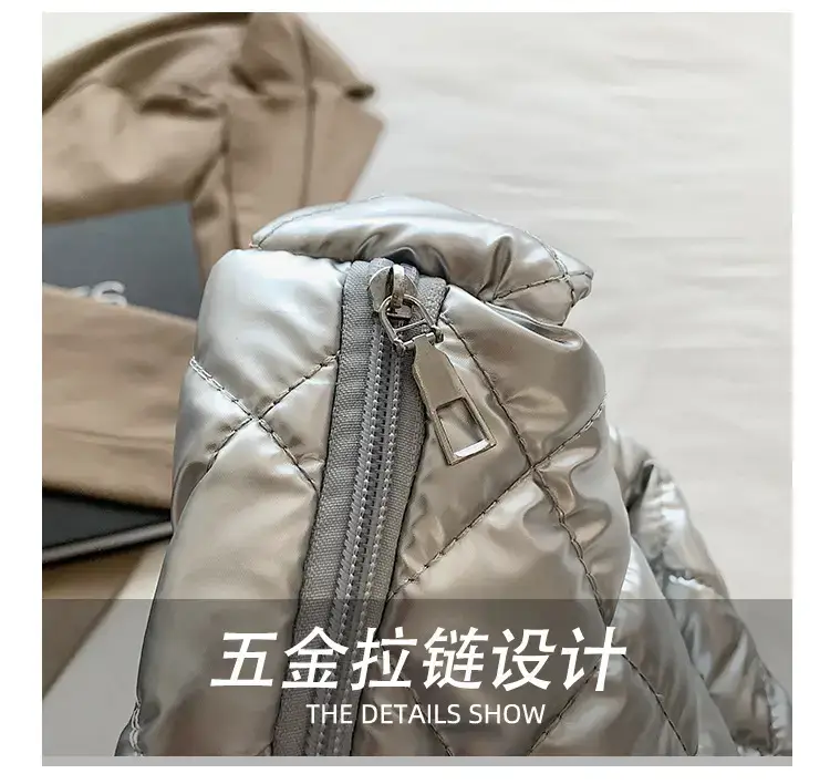 Gold Plated Quilted Shoulder Messenger Bag for Women — feature 8