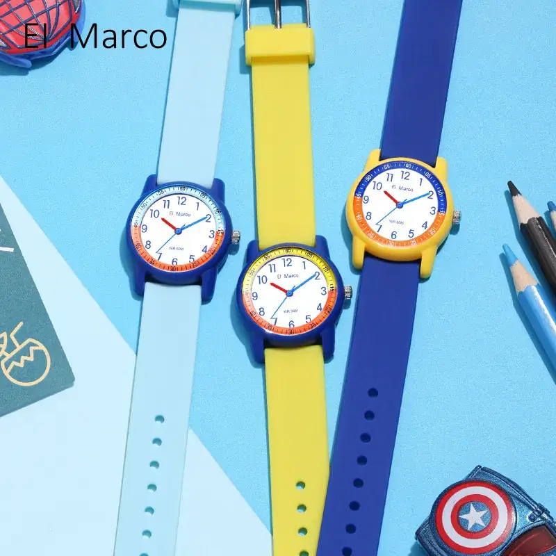 Little Elephant Marco Kids Watch Pink Blue Waterproof - Image 9