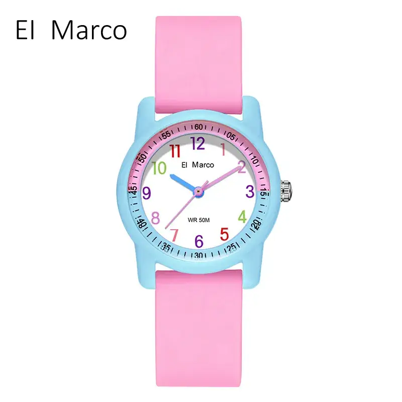 Little Elephant Marco Kids Watch Pink Blue Waterproof - Image 11