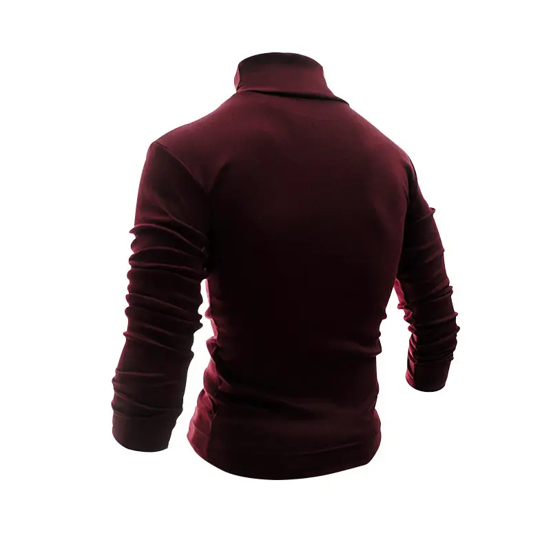 Men's Grey Half Turtleneck Long Sleeve Knitwear — feature 20