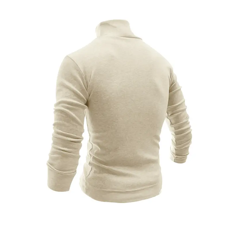 Men's Grey Half Turtleneck Long Sleeve Knitwear — feature 44