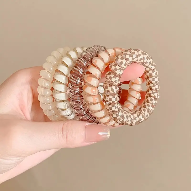 Purple Beaded Hair Rope for Women's Hair Accessories