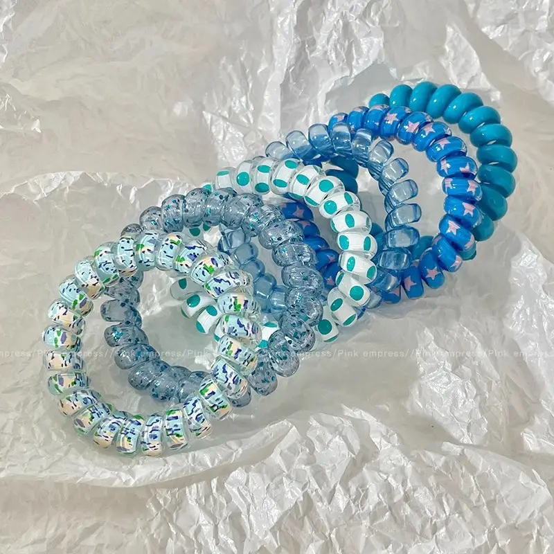 Purple Beaded Hair Rope for Women's Hair Accessories