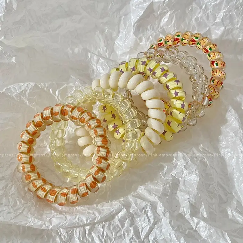 Purple Beaded Hair Rope for Women's Hair Accessories