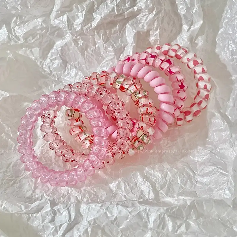 Purple Beaded Hair Rope for Women's Hair Accessories