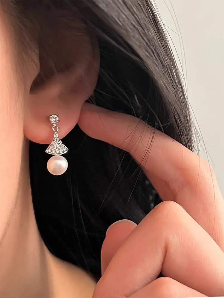 S925 Pearl Earrings Set with Zircon & Micro-inlay — feature 14