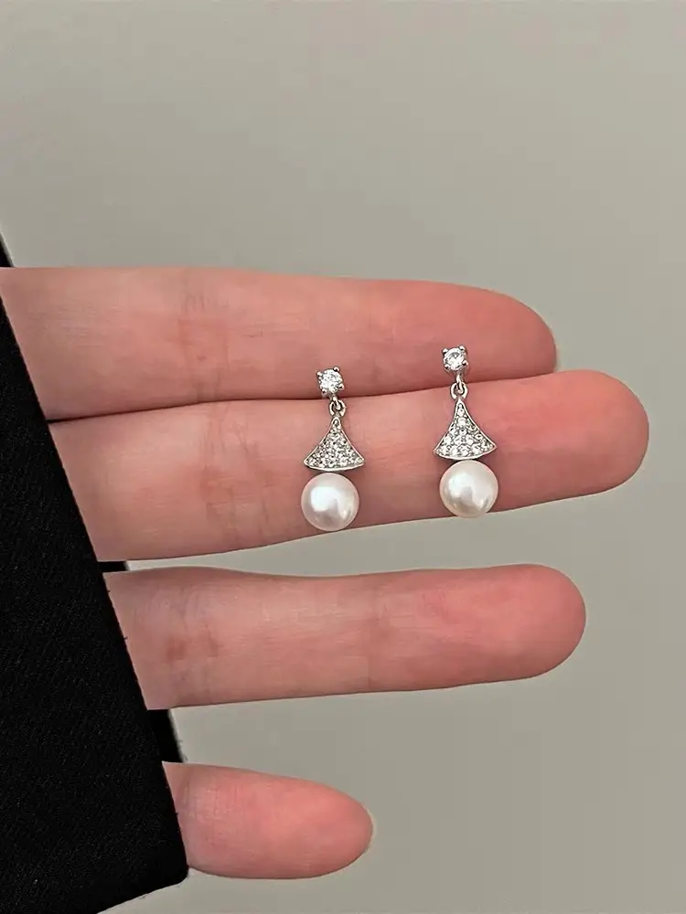 S925 Pearl Earrings Set with Zircon & Micro-inlay — feature 15