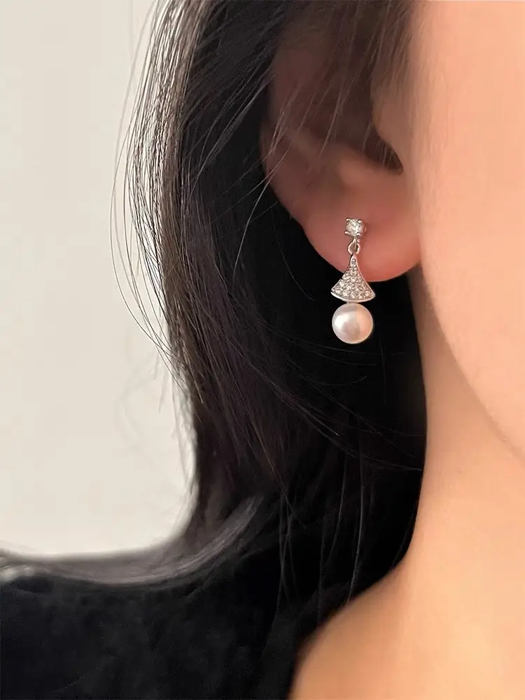 S925 Pearl Earrings Set with Zircon & Micro-inlay — feature 17