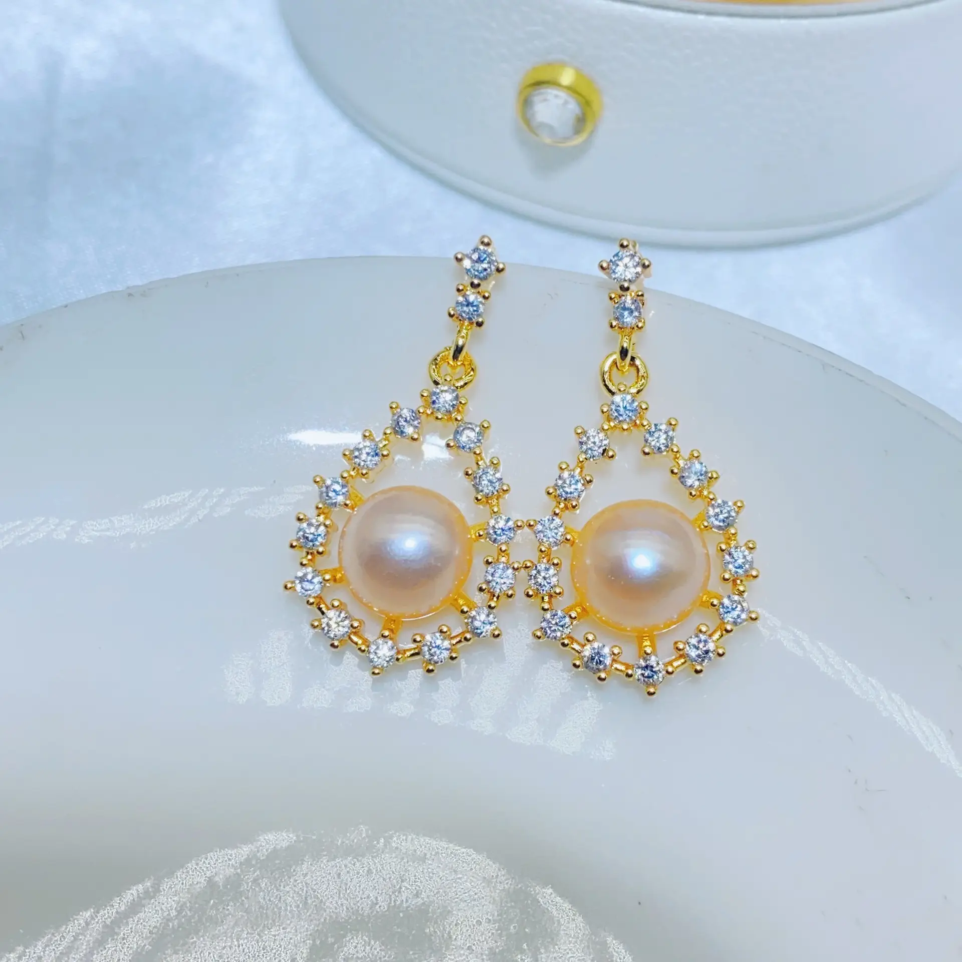 S925 Pearl Earrings Set with Zircon & Micro-inlay — feature 19
