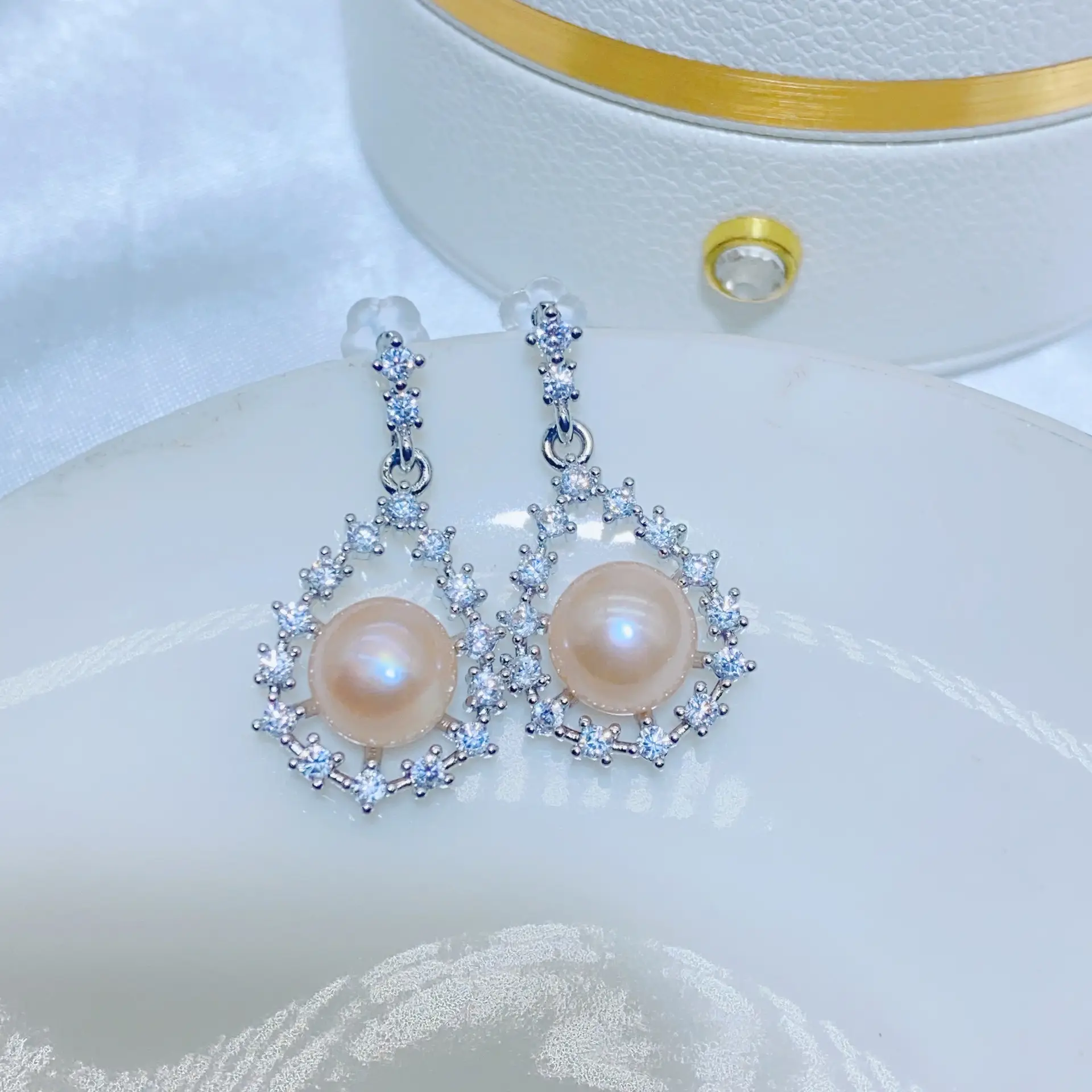 S925 Pearl Earrings Set with Zircon & Micro-inlay — feature 20