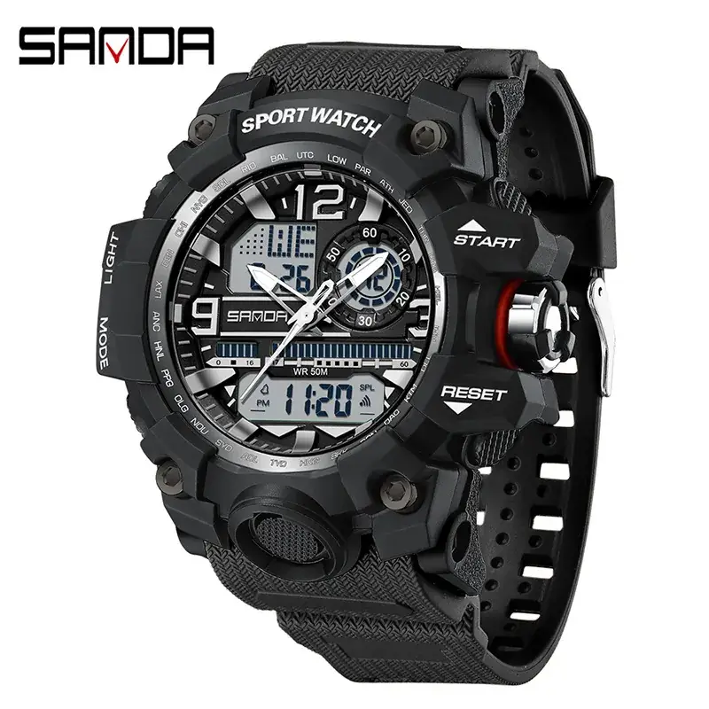 Sanda Waterproof Men's Digital Sports Watch - Image 12