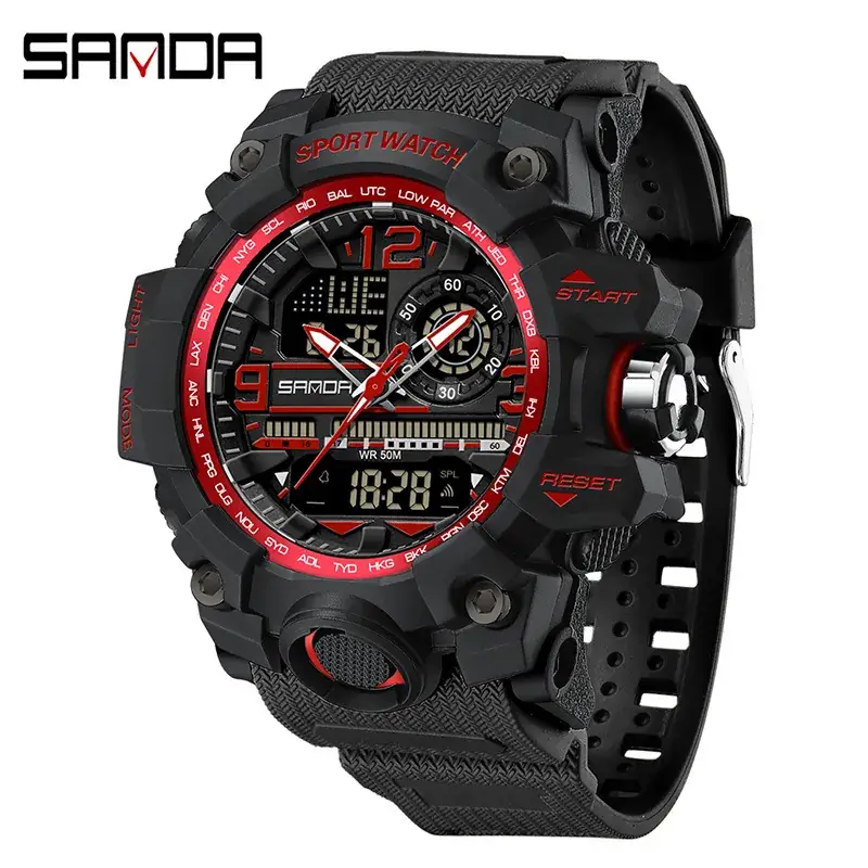 Sanda Waterproof Men's Digital Sports Watch - Image 16