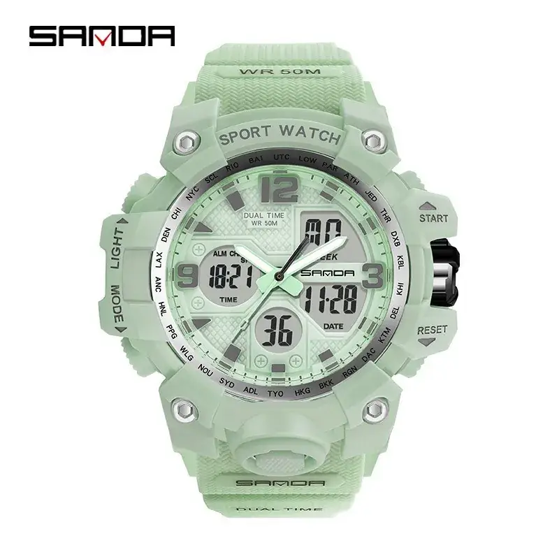 Sanda Waterproof Men's Digital Sports Watch - Image 69