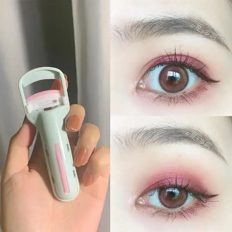 Pink Push-Type Eyelash Curler for Women — feature 1