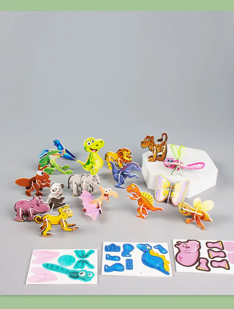 3D paper puzzle children's creative insect puzzle DIY kindergarten early education hand-assembled educational toys — feature 27