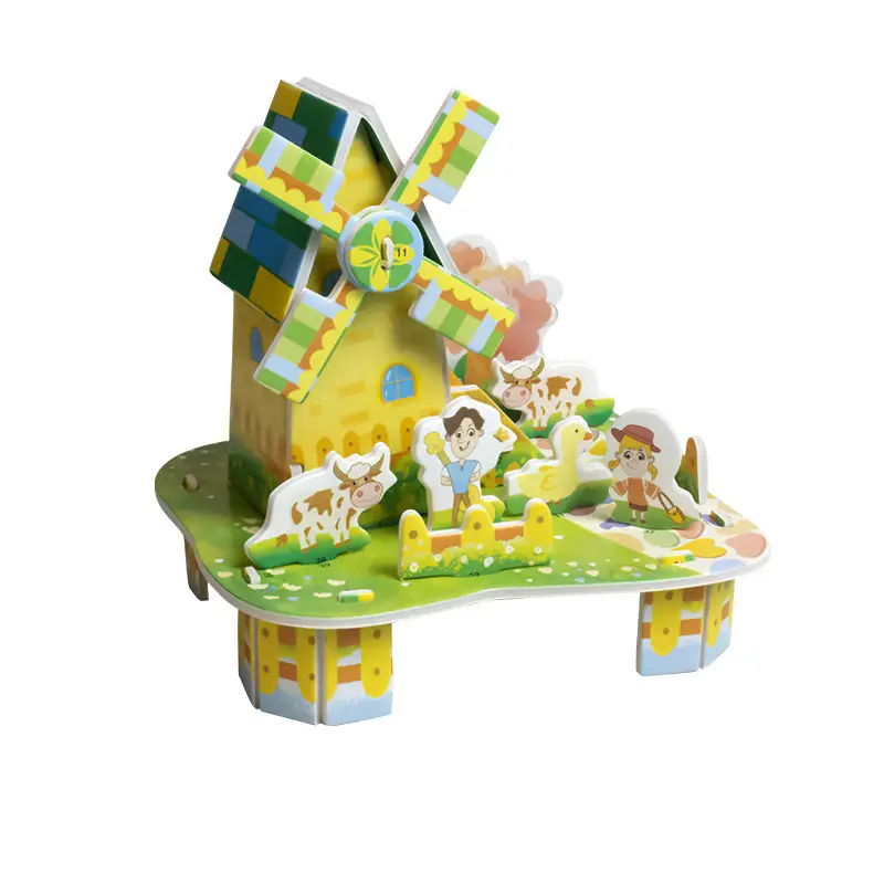 3D paper puzzle children's creative insect puzzle DIY kindergarten early education hand-assembled educational toys