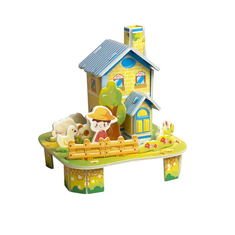 3D paper puzzle children's creative insect puzzle DIY kindergarten early education hand-assembled educational toys