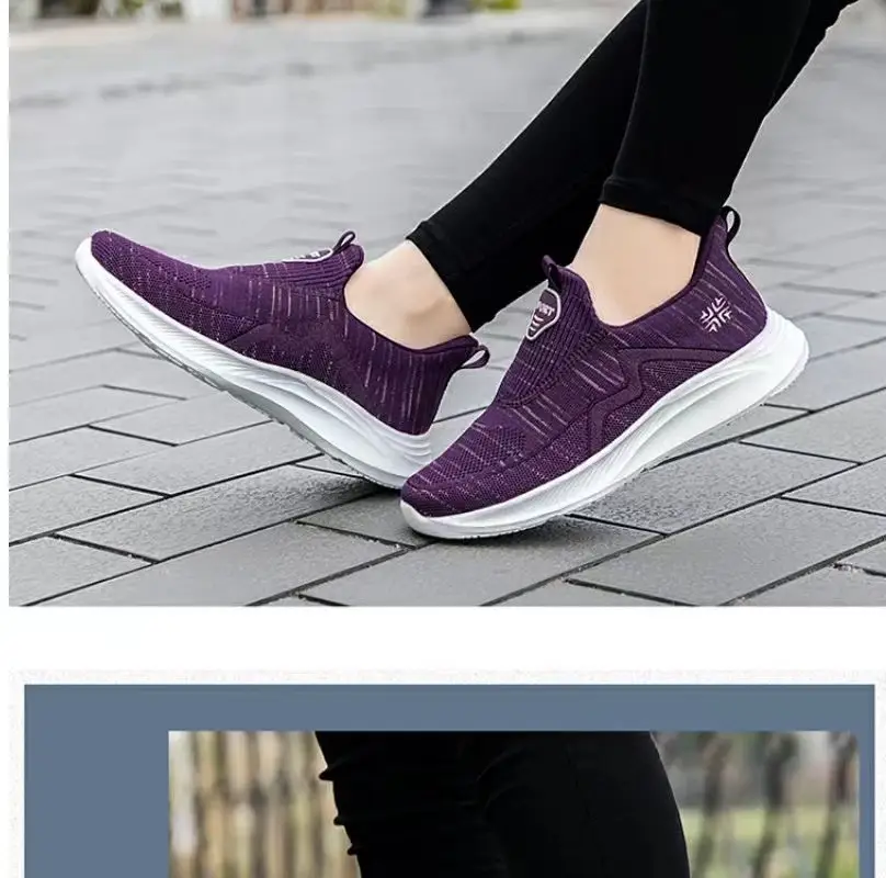Women's Shoes Wholesale for Export, Lightweight, Breathable, Slip-On Flat Walking Shoes, Outdoor Casual Walking Sneakers for Women — feature 42
